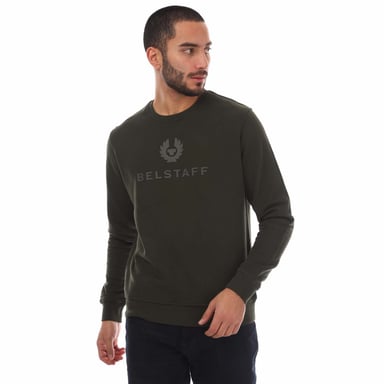 Men's Belstaff Signature Crewneck Sweatshirt in Green