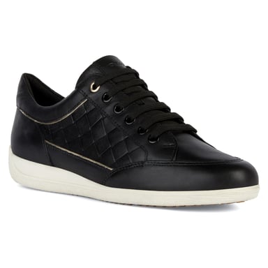 Geox D MYRIA Falskt Läder Dam Svarta Sneakers