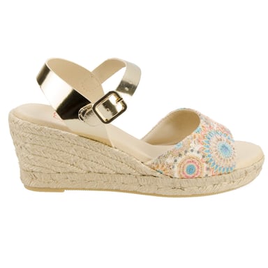 Sparto wedge sandal Leindia in Beige