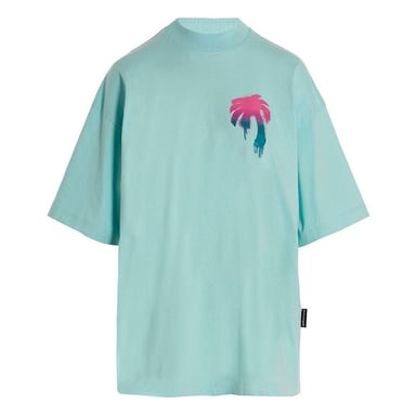 Palm Angels I Love PA Logo Ljusblå T-shirt