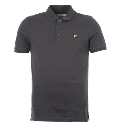 Men's Lyle And Scott Plain Organic Cotton Polo Shirt in Grey