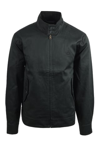 Fred Perry Waxed Cotton Harrington Jacket Night Green