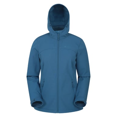 Mountain Warehouse Womens/Ladies Exodus Water Resistant Soft Shell Jacket (Blue)
