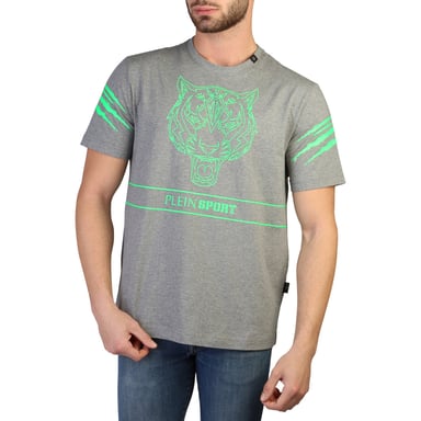 Plein Sport Gray Cotton Men's T-Shirt