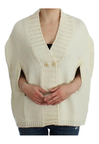 Costume National Women's White knitted cardigan