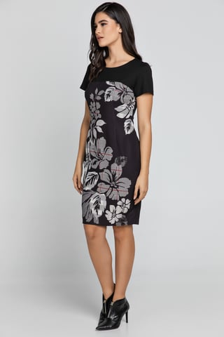 Black Floral Dress by Conquista