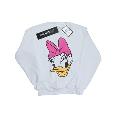 Disney Womens/Ladies Daisy Duck Head Painted Sweatshirt (White)