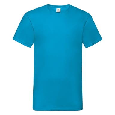 Fruit Of The Loom Mens Valueweight V-Neck, Short Sleeve T-Shirt (Azure Blue)