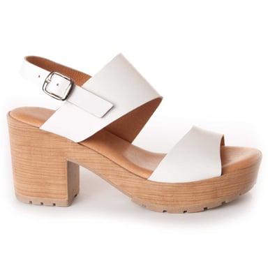 Confortable heel sandal MONTEVITA in White