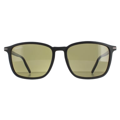 Serengeti Rectangle Mens Matte Black Mineral Polarized 555nm Lenwood
