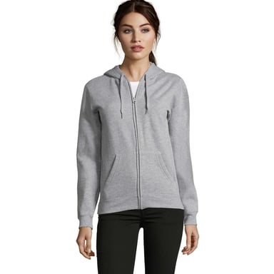 SOLS Womens/Ladies Seven Full Zip Hoodie (Grey Melange)