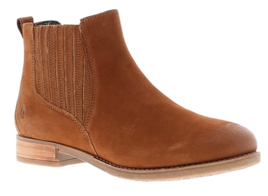 Hush Puppies Edith Womens Leather Ankle Boots Tan