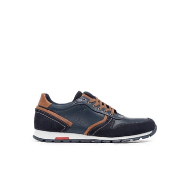 Men's Leather Sneakers in Blue