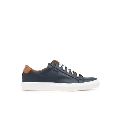 Men's Leather Sneakers in Navy