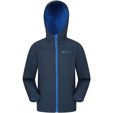 Mountain Warehouse Childrens/Kids Exodus Water Resistant Soft Shell Jacket (Navy)