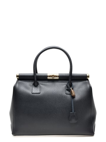 Renata Corsi SS22 RC 1754 Black Leather Bag