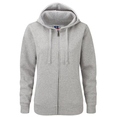 Russell Ladies Premium Authentic Zipped Hoodie (3-Layer Fabric) (Light Oxford)