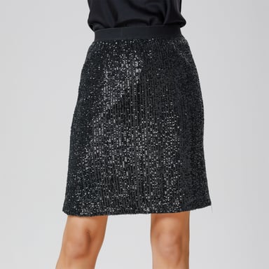 Glitter mini skirt