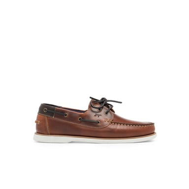 Men's Leather Boat Shoes in Brown
