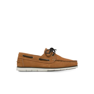 Men's Leather Boat Shoes in Brown