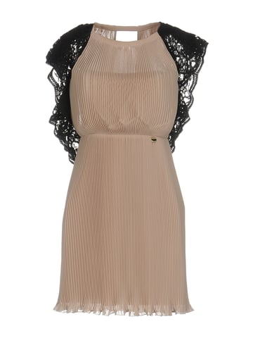 Mangano Pale Pink Crepe And Lace Dress