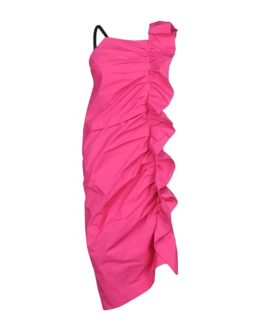 Isa Arfen Fuchsia Cotton Ruffle Dress