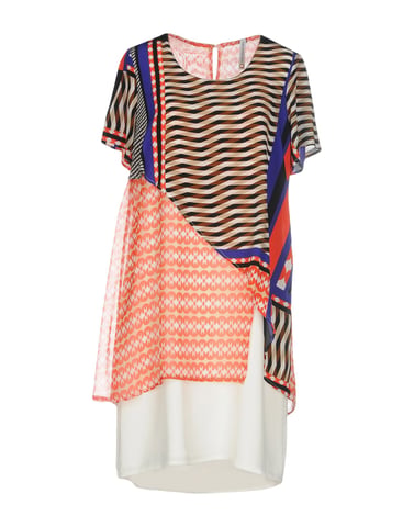 Pianurastudio Red Print Silk Dress