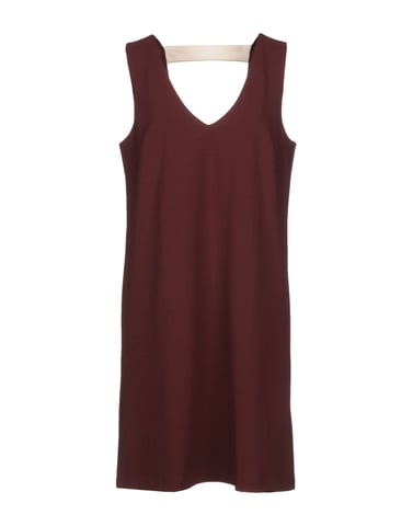 Merci Maroon Crepe Dress