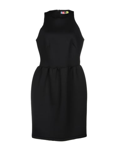 MSGM Black Neoprene Sleeveless Dress