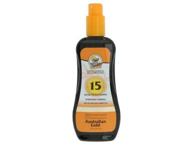 Australian Gold Carrot Spray Oil Sunscreen SPF15 237 ml