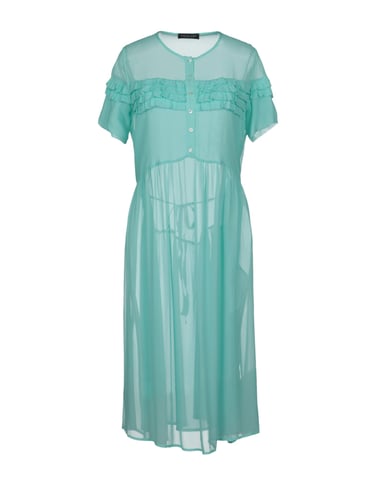 Twinset Turquoise Crepe Shirt Dress