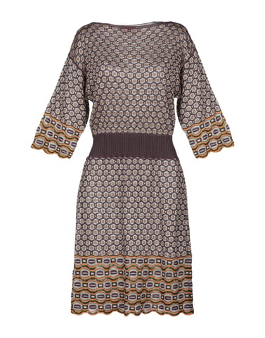 Missoni Purple Knit Dress With Three Quarter Length Sleeves