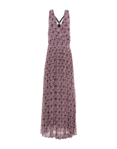 Patrizia Pepe Black Print Full Length Dress