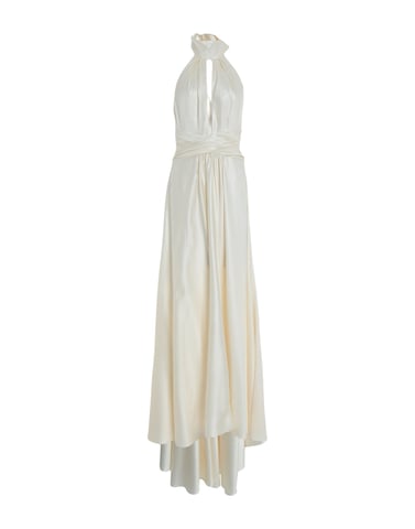 Philosophy Di Lorenzo Serafini Ivory Satin Full Length Dress