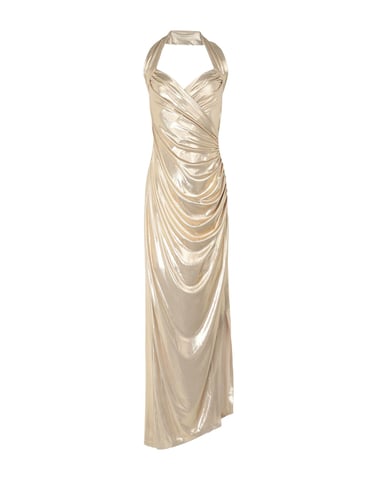 Norma Kamali Gold Full Length Draped Dress