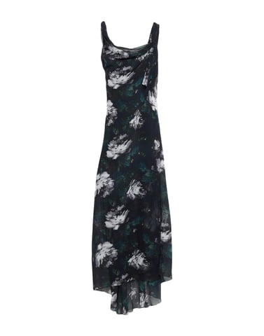 Patrizia Pepe Black Print Crepe Dress