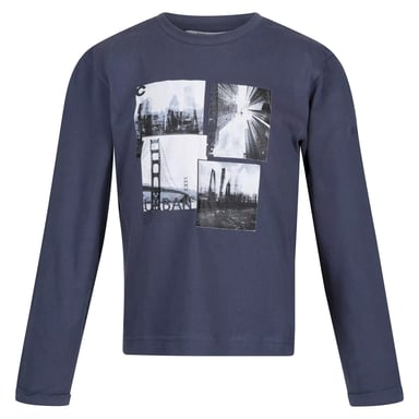 Regatta Childrens/Kids Wenbie III Landscape Long-Sleeved T-Shirt (Dark Denim)