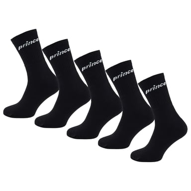 Prince Tennis 5-pack svarta strumpor för herrar