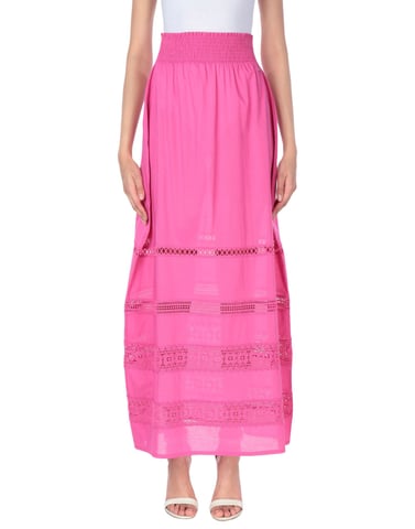 Liu Jo Fuchsia Cotton Full Length Skirt