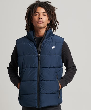 Superdry sportpuffert utan huva gilet