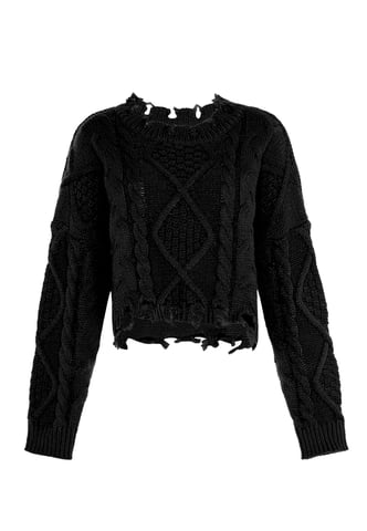 Mymo Knitted pullover women black