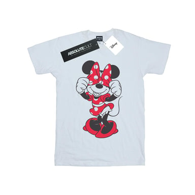 Disney Girls Minnie Mouse Bow Eyes Cotton T-Shirt (White)