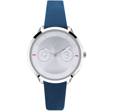 Furla R4251102508 Metropolis 31mm 2H Zilveren Wijzerplaat Blauw