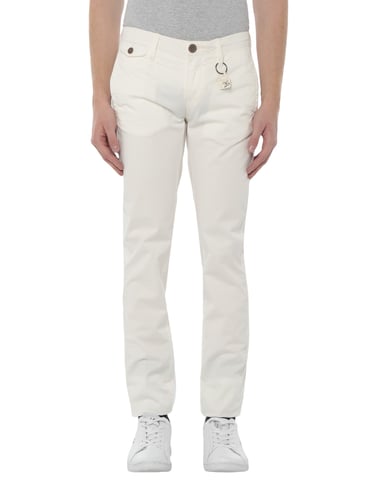 Siviglia White White Cotton Chino Trousers