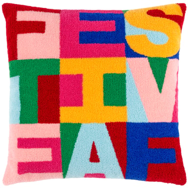 Heya Home Festive-val Festive Knitted Feather Filled Cushion