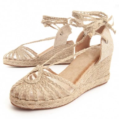 Montevita Wedge Sparto Cien In Beige