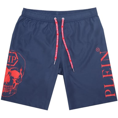 Philipp Plein PP Skull Navy Blue Swim Shorts