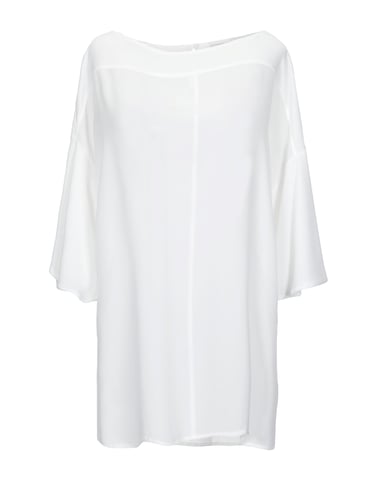 Christies À Porter White Crepe Short Sleeve Blouse