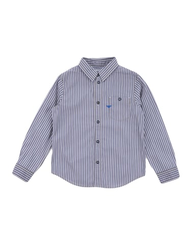 Armani Junior Slate Blue Boy Cotton Shirt
