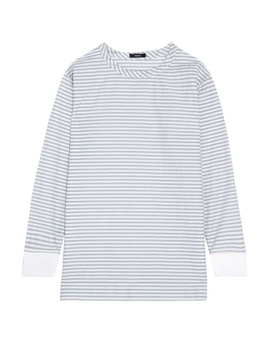 Bassike Blue Stripe Cotton Blouse